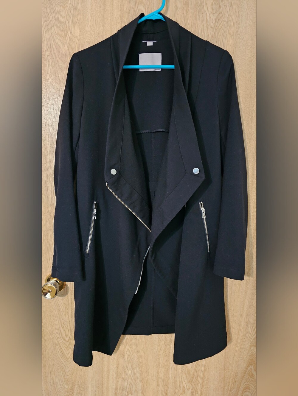 Soia & Kyo Black Trench Coat Jacket Size Small